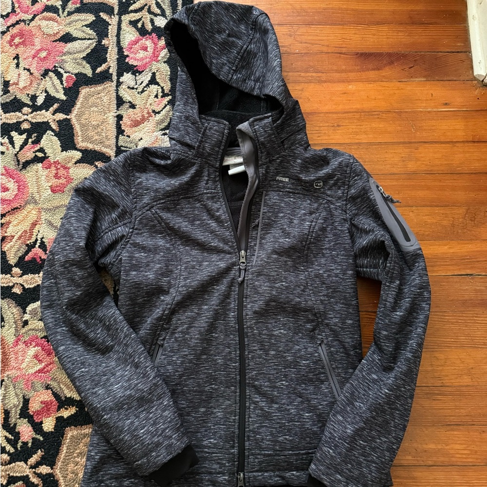 Free Country Women's Charcoal Hooded Ski Jacket